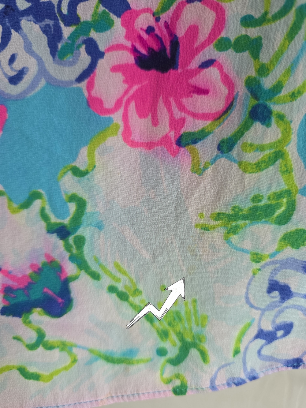 Lilly Pulitzer Elenora Silk Embellished Dress Totally Blossom Size S FLAW - Picture 16 of 16